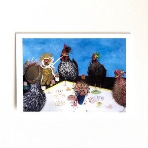 Hen Party Blank Inside Note Card Print of Original Art Bride-to-be P…